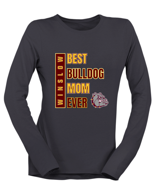 Winslow Bulldogs Best Bulldog Mom Women's LS T-Shirt