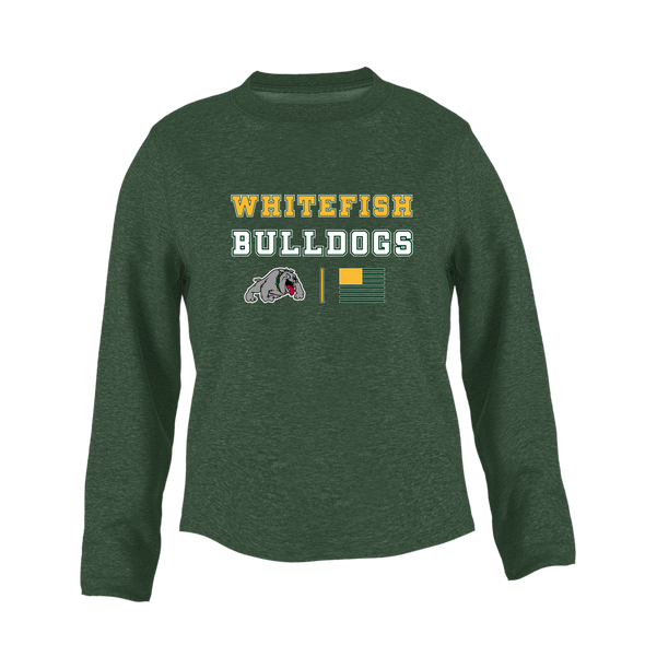 Whitefish Bulldogs Spirit Flag Women's Sweatshirt