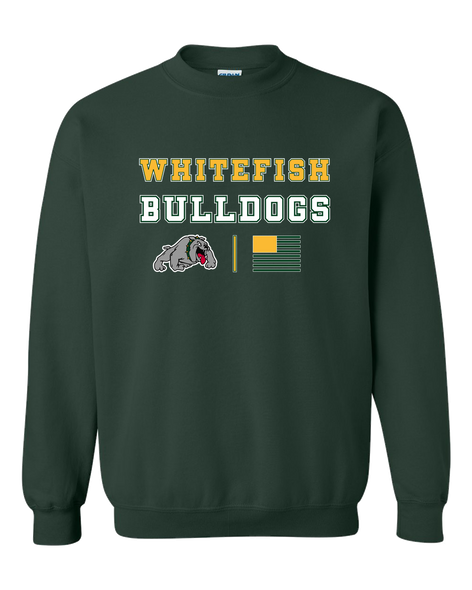 Whitefish Bulldogs Spirit Flag Men's Sweatshirt