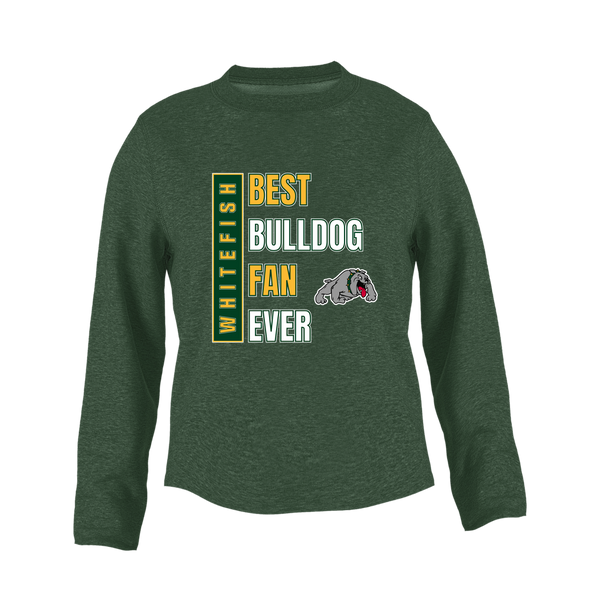 Whitefish Bulldogs Best Bulldog Fan Women's Sweatshirt