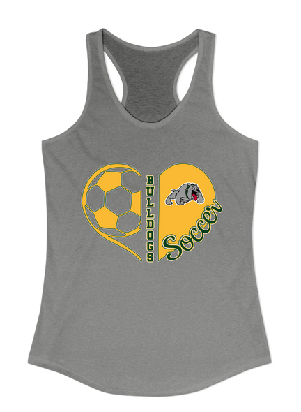 Whitefish Bulldogs Heart Soccer Women's Tank Top