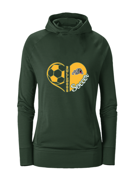 Whitefish Bulldogs Heart Soccer Women's Hoodie