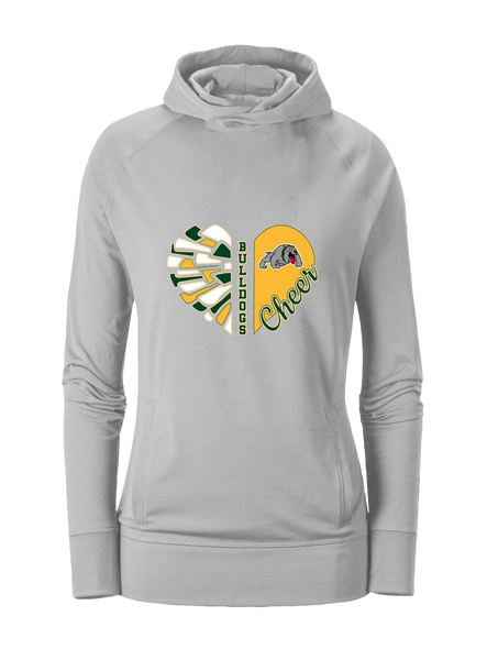 Whitefish Bulldogs Heart Cheer Women's Hoodie