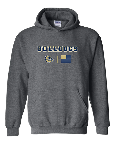 Decatur Bulldogs Team Colors Flag Men's Hoodie