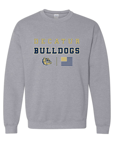 Decatur Bulldogs Spirit Flag Men's Sweatshirt