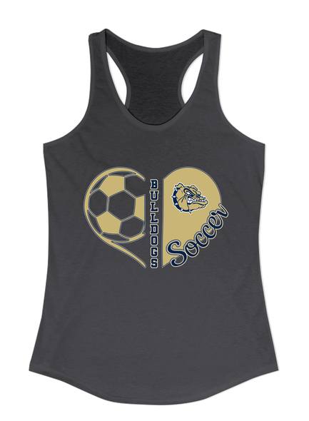 Decatur Bulldogs Heart Soccer Women's Tank Top