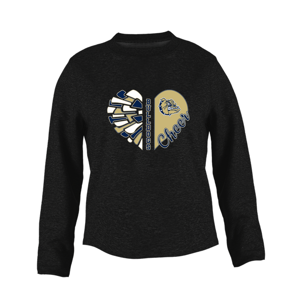 Decatur Bulldogs Heart Cheer Women's Sweatshirt