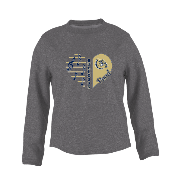 Decatur Bulldogs Heart Band Women's Sweatshirt