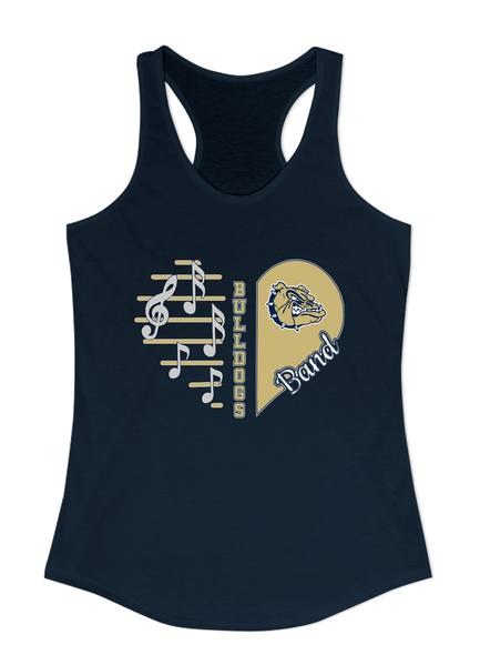 Decatur Bulldogs Heart Band Women's Tank Top