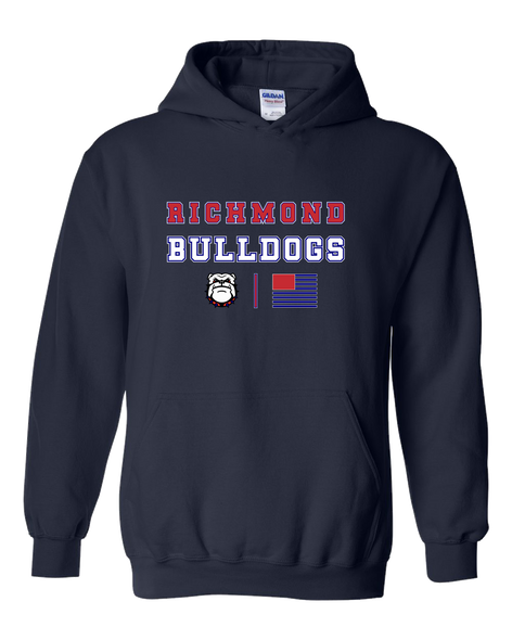 Richmond Bulldogs Spirit Flag Men's Hoodie