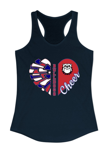 Richmond Bulldogs Heart Cheer Women's Tank Top