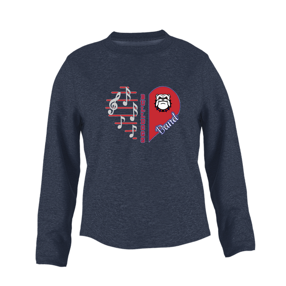 Richmond Bulldogs Heart Band Women's Sweatshirt