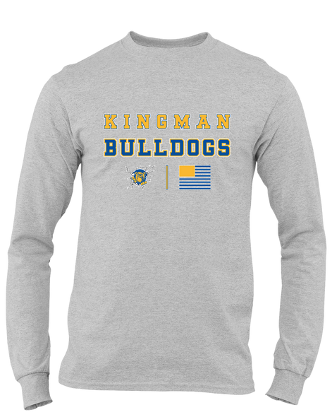 Kingman Bulldogs Spirit Flag Men's LS T-Shirt