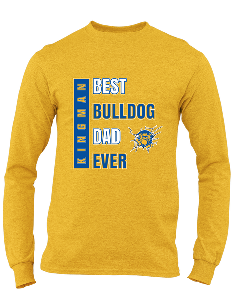 Kingman Bulldogs Best Bulldog Dad Men's LS T-Shirt
