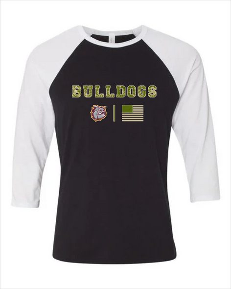 St. Cloud Bulldogs Camo Flag Men's Baseball T-Shirt