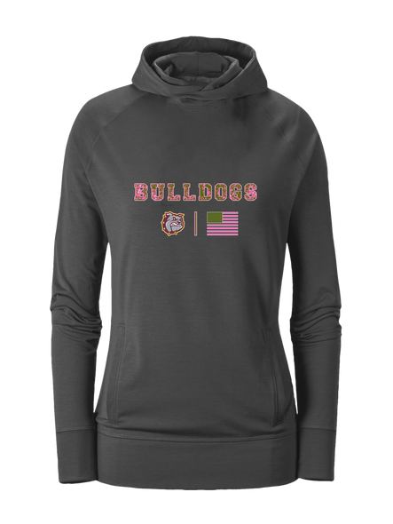 St. Cloud Bulldogs Pink Camo Flag Women's Hoodie