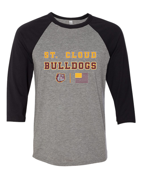 St. Cloud Bulldogs Spirit Flag Men's Baseball T-Shirt