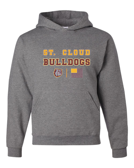 St. Cloud Bulldogs Spirit Flag Men's Premium Hoodie