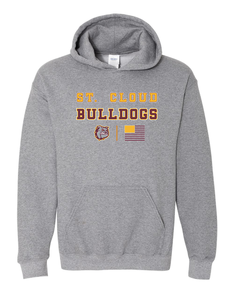 St. Cloud Bulldogs Spirit Flag Men's Hoodie