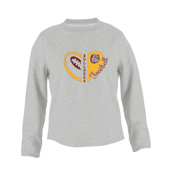 St. Cloud Bulldogs Heart Football Women's Sweatshirt