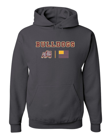 St. Cloud Bulldogs Mascot Team Colors Flag Men's Premium Hoodie