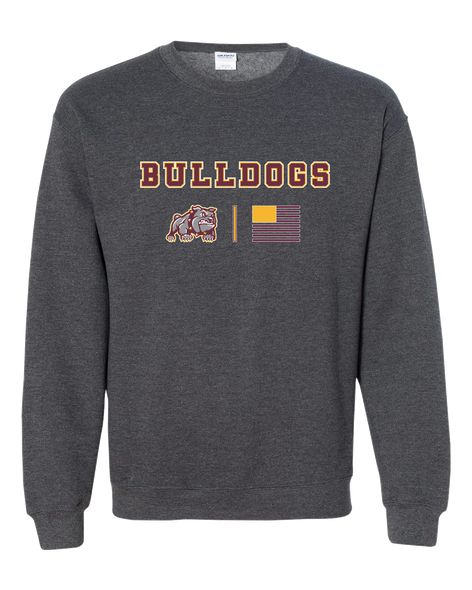 St. Cloud Bulldogs Mascot Team Colors Flag Men's Sweatshirt