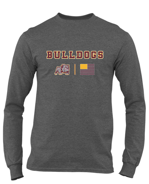 St. Cloud Bulldogs Mascot Team Colors Flag Men's LS T-Shirt