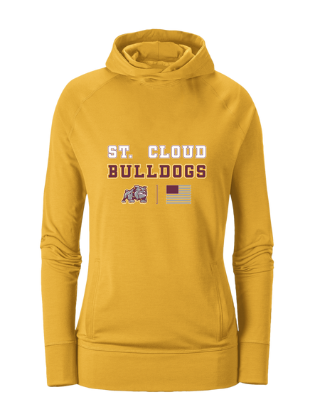 St. Cloud Bulldogs Mascot Spirit Flag Women's Hoodie