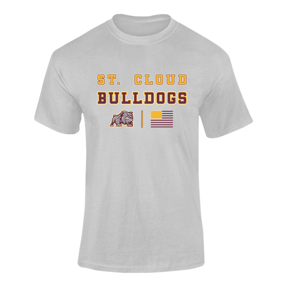 St. Cloud Bulldogs Mascot Spirit Flag Men's Premium SS T-Shirt