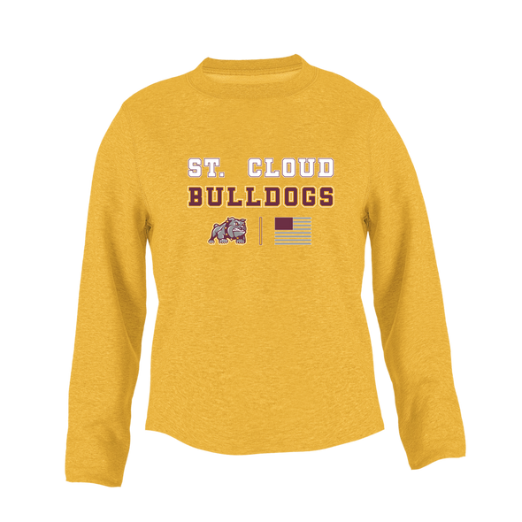 St. Cloud Bulldogs Mascot Spirit Flag Women's Sweatshirt