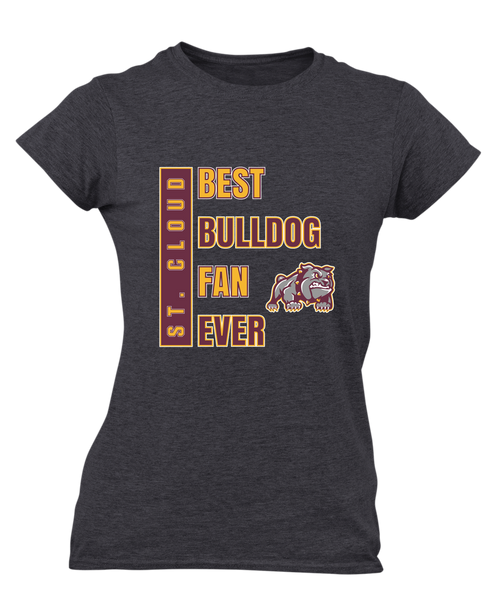 St. Cloud Bulldogs Mascot Best Bulldog Fan Women's Premium SS T-Shirt