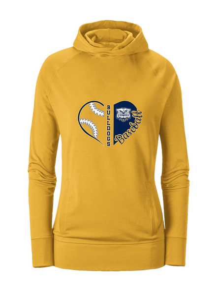 Chelsea Bulldogs Heart Baseball Women's Hoodie