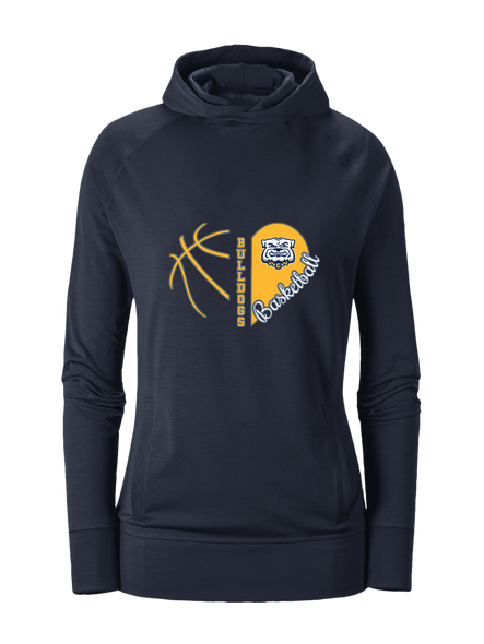 Chelsea Bulldogs Heart Basketball Women's Hoodie