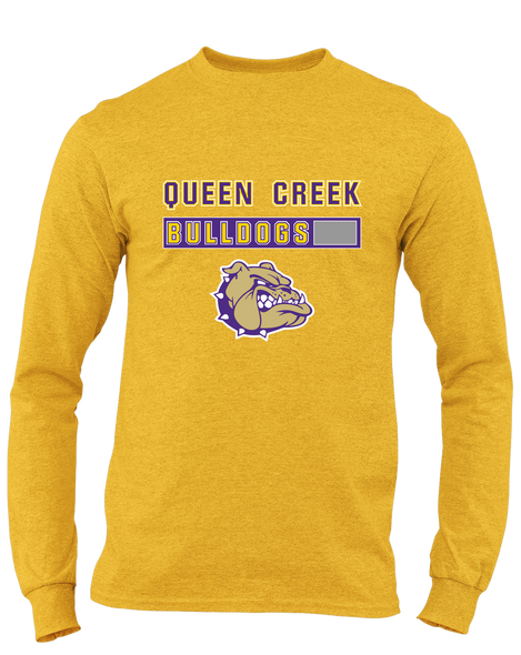 Queen Creek Bulldogs Mascot #7 Men's LS T-Shirt
