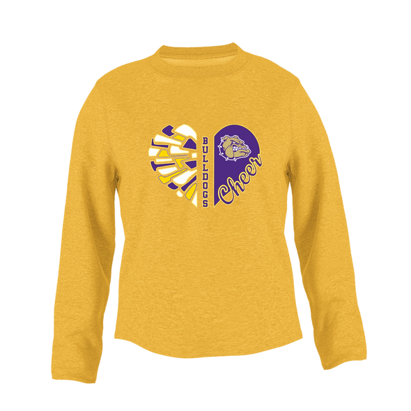 Queen Creek Bulldogs Heart Cheer Women's Sweatshirt