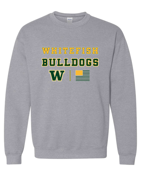 Whitefish Bulldogs Spirit Flag Men's Sweatshirt