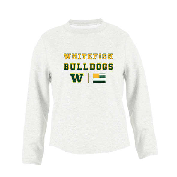 Whitefish Bulldogs Spirit Flag Women's Sweatshirt