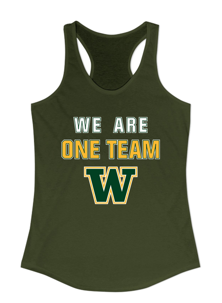 Whitefish Bulldogs We Are One Team Women's Tank Top