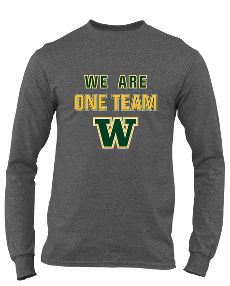 Whitefish Bulldogs We Are One Team Men's LS T-Shirt
