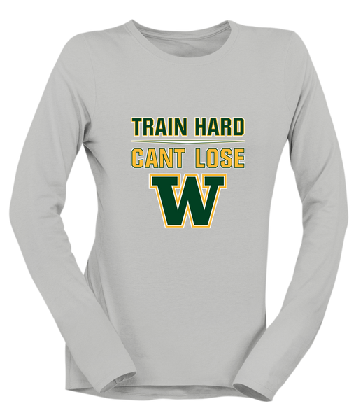 Whitefish Bulldogs Train Hard, Can't Lose Women's Premium LS T-Shirt