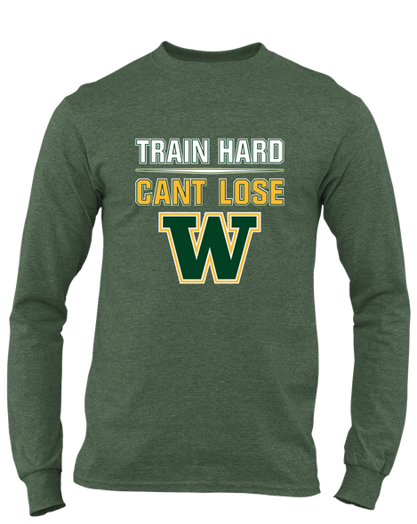 Whitefish Bulldogs Train Hard, Can't Lose Men's LS T-Shirt