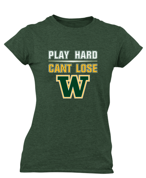 Whitefish Bulldogs Play Hard, Can't Lose Women's SS T-Shirt