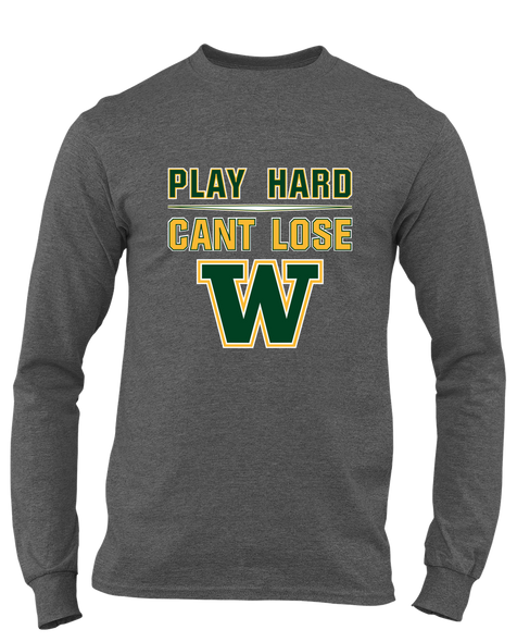 Whitefish Bulldogs Play Hard, Can't Lose Men's Premium LS T-Shirt