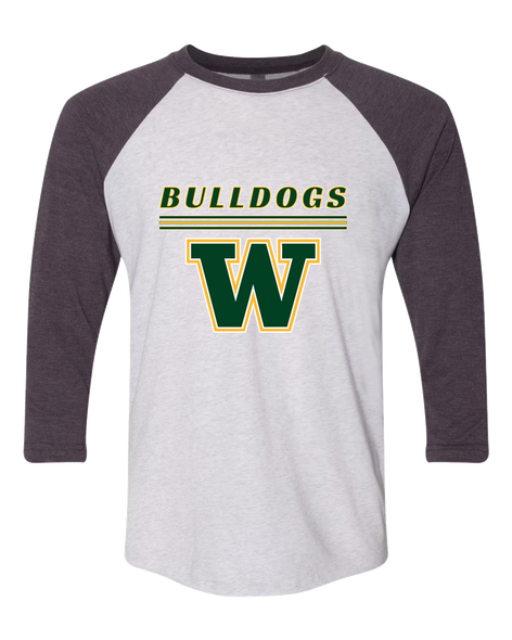 Whitefish Bulldogs Mascot #8 Men's Baseball T-Shirt