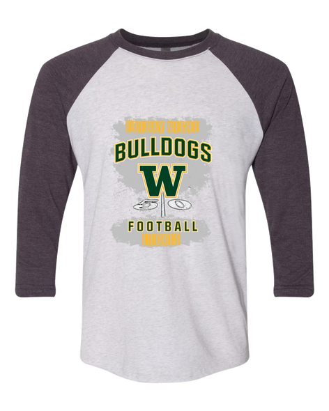 Whitefish Bulldogs Football #6 Men's Baseball T-Shirt