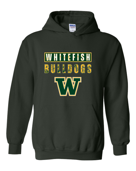 Whitefish Bulldogs Mascot #9 Men's Hoodie
