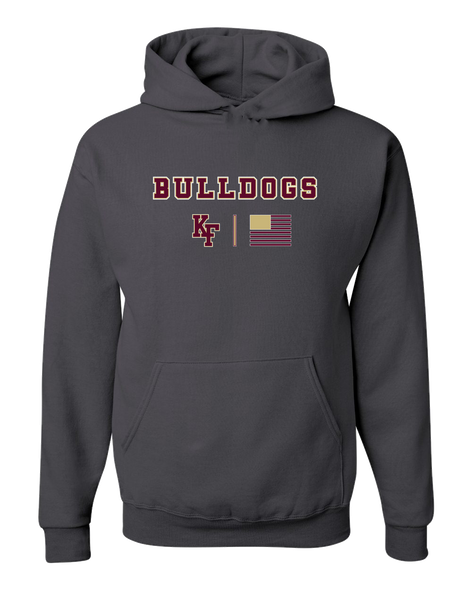 King's Fork Bulldogs KF Team Colors Flag Men's Premium Hoodie