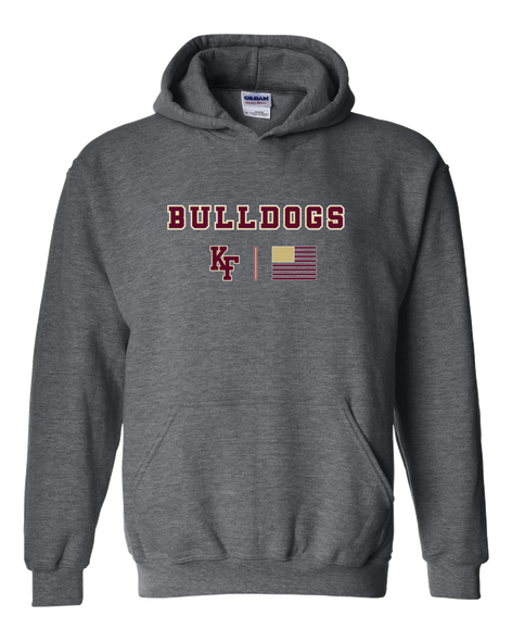 King's Fork Bulldogs KF Team Colors Flag Men's Hoodie
