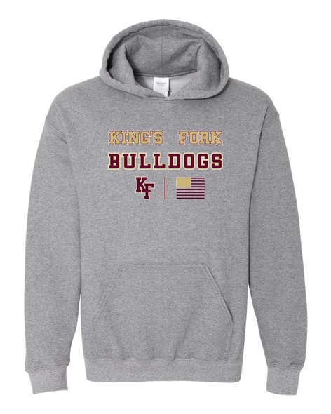 King's Fork Bulldogs KF Spirit Flag Men's Hoodie