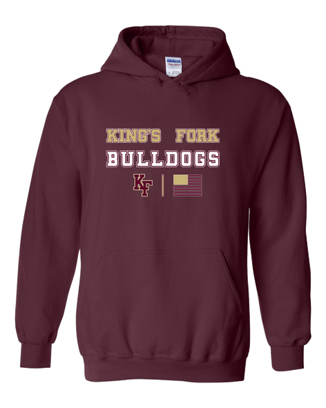King's Fork Bulldogs KF Spirit Flag Men's Hoodie